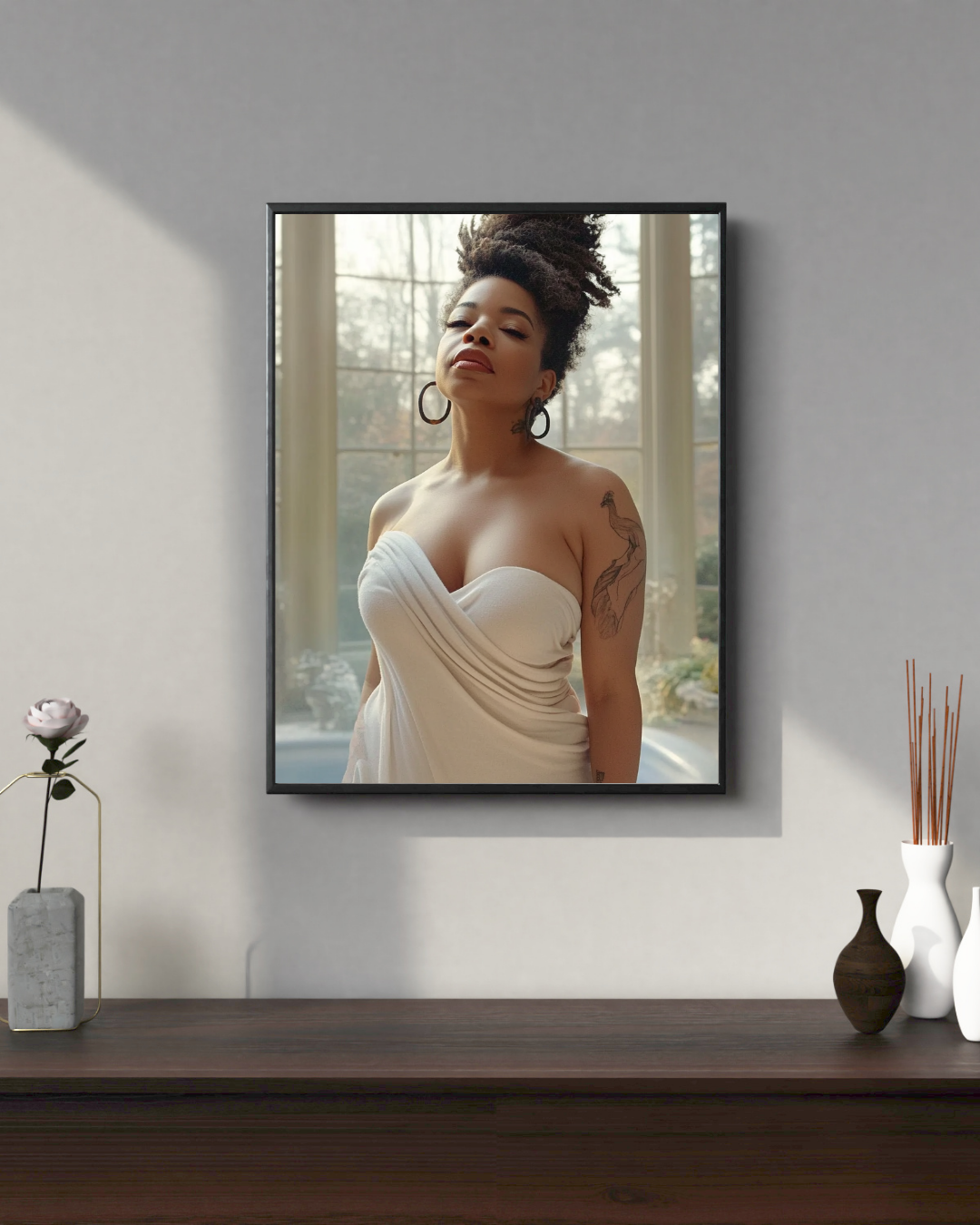 Sacred Morning: Afrocentric Wall Art for Radiant Self-Worth