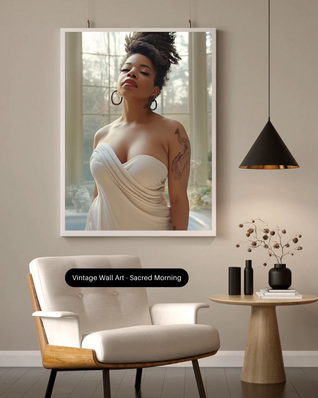 Sacred Morning: Afrocentric Wall Art for Radiant Self-Worth