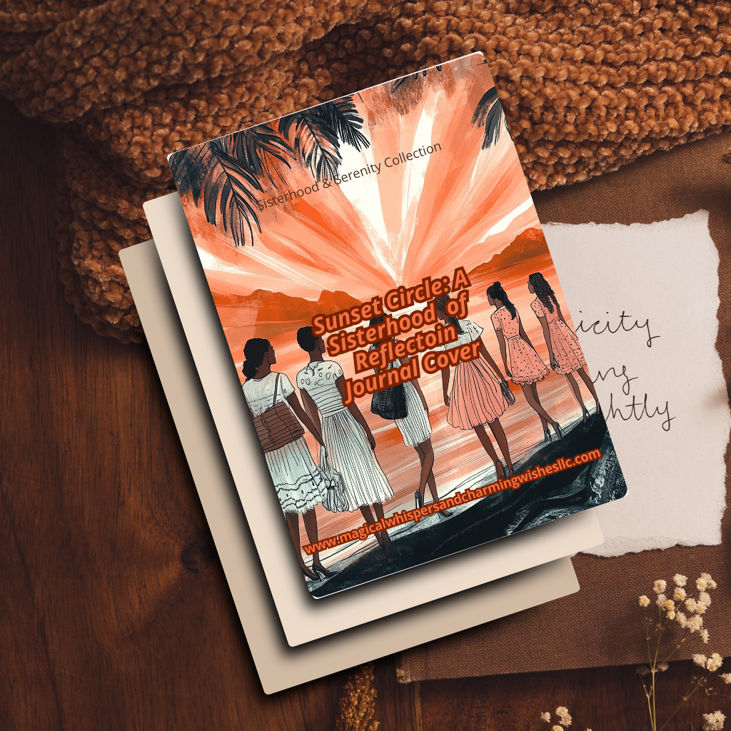 Sunset Circle: A Sisterhood Reflection Journal Cover| Printable | Sisterhood & Serenity Collection