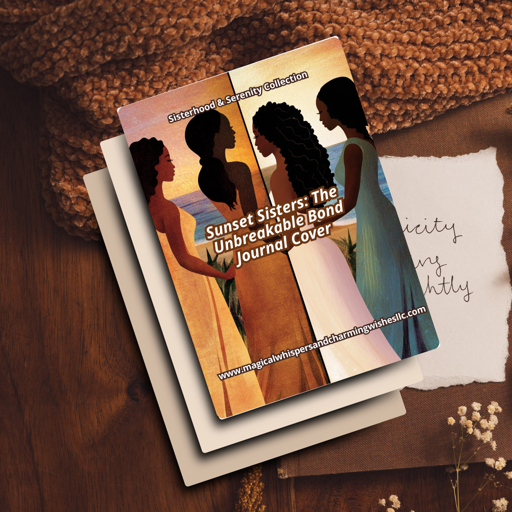 Sunset Sisters: The Unbreakable Bond Printable Journal Cover | Sisterhood & Serenity Collection