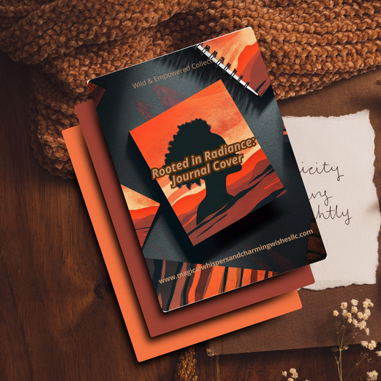 Rooted in Radiance: The Afro Silhouette Printable Journal Cover | Wild & Empowered Collection