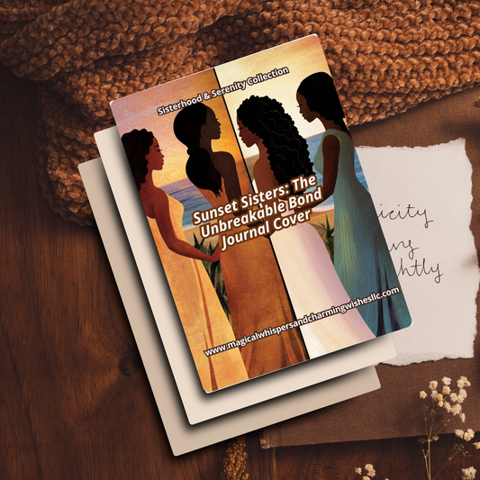Sunset Sisters: The Unbreakable Bond Printable Journal Cover | Sisterhood & Serenity Collection