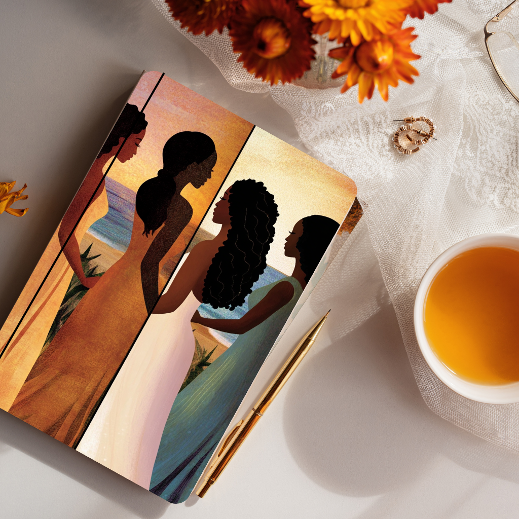 Sunset Sisters: The Unbreakable Bond Printable Journal Cover | Sisterhood & Serenity Collection